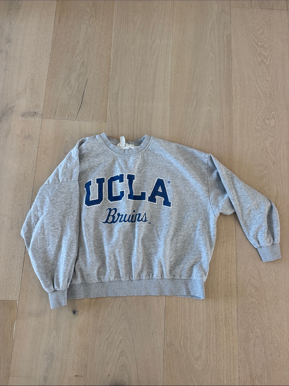 H&M Gray UCLA Bruins Crewneck Sweatshirt with Blue Logo